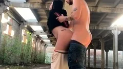 Cute brunette sucking a cock and gets fucked