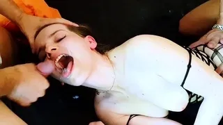 Real Amateur MMF Threesome - Skinny German Teen Rim his Ass