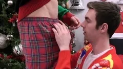 Gay teen offers to help his twink stepbrother and fucks him
