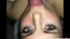 Dude uses the town slut's mouth like he owns it.