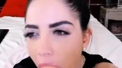 Very Messy and Sloppy MILF Spit Dripping Blowjob Dirty Talk