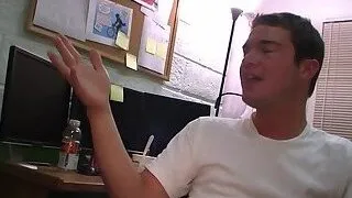 Teen student covered with jizz at hazing