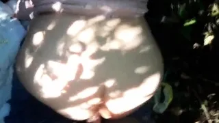 Ass fucking my wife in a public park