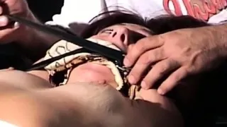 Nasty diva slowly getting naked to turn him on