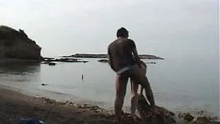 my ex and i public beach fuck