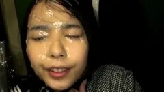 College girl in uniform sucks circumcised cock