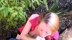 Naughty Amateur US Teen Worships A POV Cock In The Outdoor