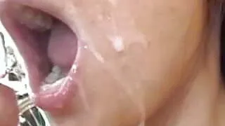 close up suck and facial - heavy load