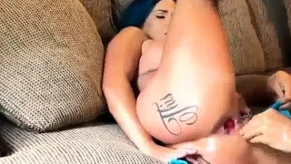 Fisting His Hot Wifes Loose Ass Till She Squirts