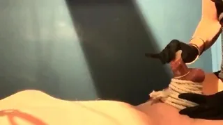 Cfnm femdom fetish bitches handjob and cumshot