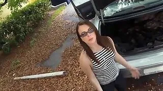 Cutie babe with glasses banged so good by pawn keeper