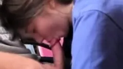 Cock worship with cum swallow