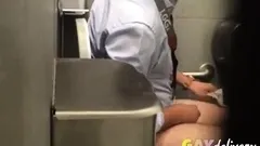 Str8 spy daddy in public toilet