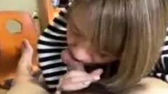 Japanese slut maria asagiri gives pov blowjob with facial