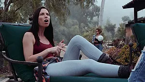 Lesbian sex in the tent with amateur girls Charlotte Stokely & Aidra Fox