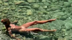 Oral Stimulation sex in 69 on a beach voyeur