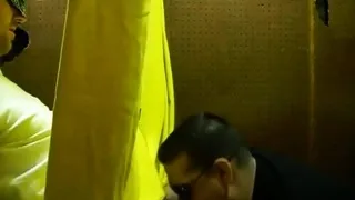 Blowing a Straight Guy through Homemade Gloryhole