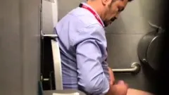 Str8 spy daddy in public toilet 2
