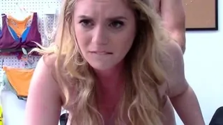 Petite cutie is banged hard in an office