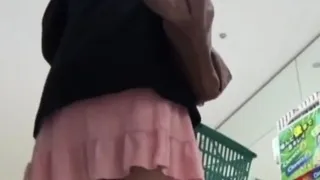 Asian babes followed and watched