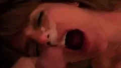 Mature redhead freckled girl sucks, gets facial