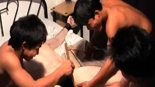 Daddy Gets Tickled By 3 Asian Boys