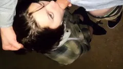 outdoor blowjob facial