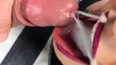 Upclose Cum in Mouth Cumpilation