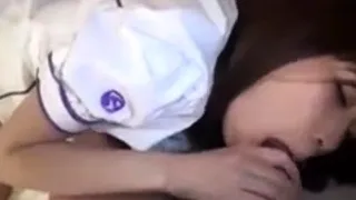 Amateur Asian girls in a very hot blowjob pov