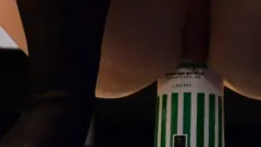 Insertion, eine Flasche reitet, anal