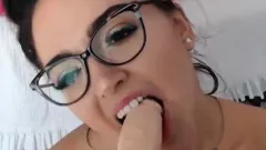 Huge Tits Babe Pleasures Her Pussy