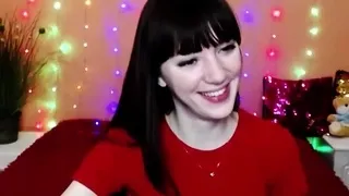 Brunette amateur in bra on webcam