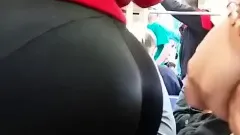 INCREDIBLE - Round Bubble Butt Teen on the Train