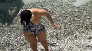 Voyeur My Mom and her lover at the Beach