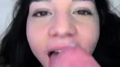 titjob with cum in mouth