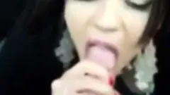 Italian car blowjob and cum in mouth