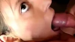 Pretty Brunette Shows Off & Swallows Her Mouthful Of Cum