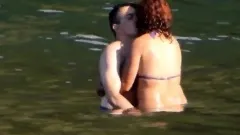 Amateur couple playing at beach - Madeira Island - Seixal