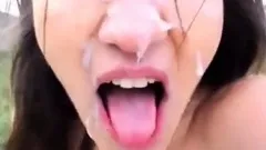 Sexy french girl blows and get fucked on a public way