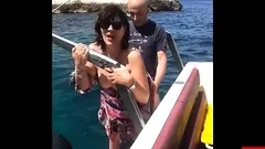 Hot MILF fuck on the boat