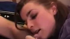 Cumdumpster wife blowing husband and friends