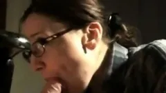 Perfect Blowjob Hot Chick with Glasses