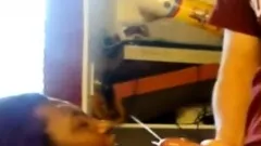 Huge white dick paints black face white