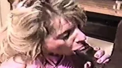 Vintage interracial anal sex with blonde