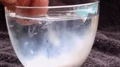 She eats her cream of cum soup