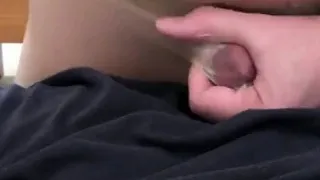 Cum soaked pantyhose and a nice outside cum shot!