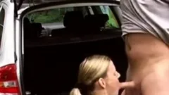 Nice couple have sex outdoor