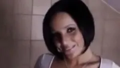 Busty Brunette German Babe Stripping