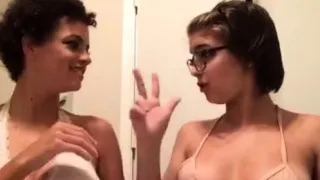 Big boobs teenager striptease