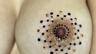 Pierced nipples look sexy in close up